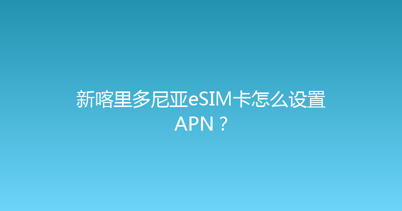 新喀里多尼亚eSIM卡怎么设置APN？ 