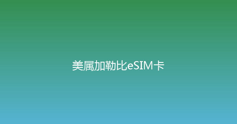 美属加勒比eSIM卡 