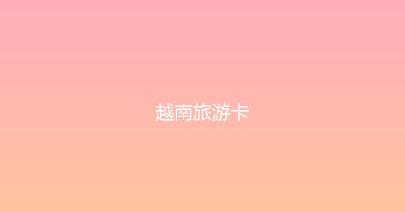 越南旅游卡 